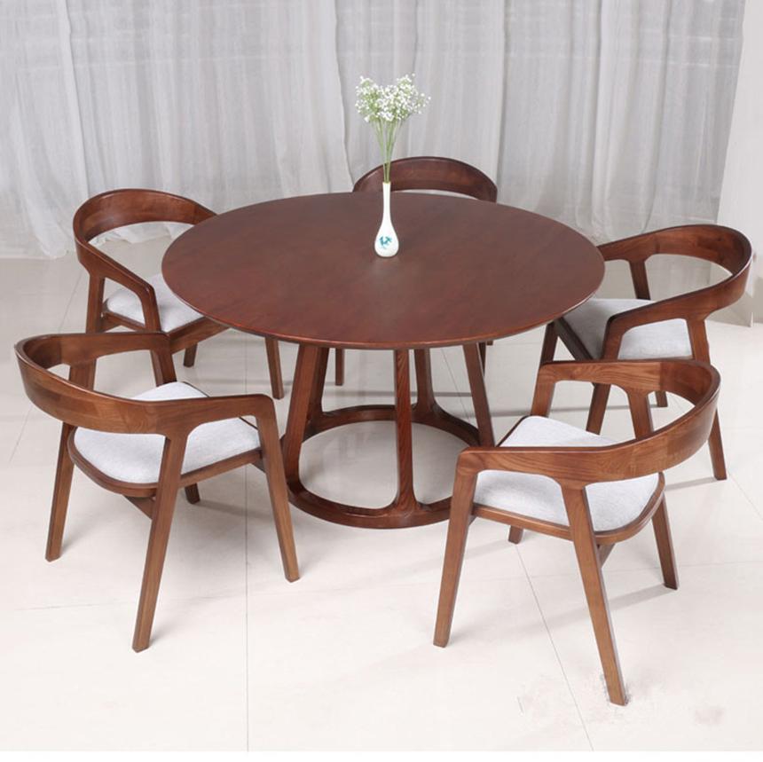 bàn ăn gỗ tự nhiên phong cách bắc âu