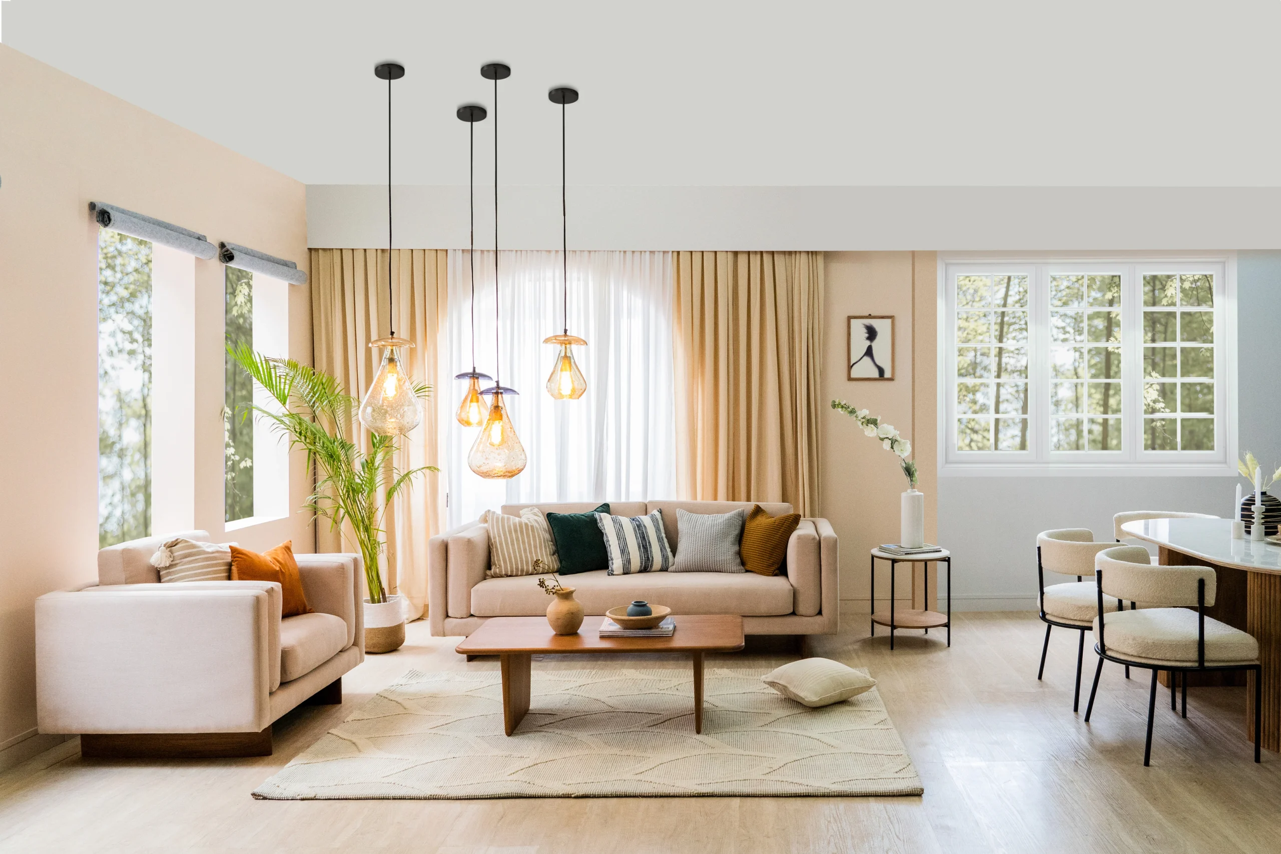 Bàn ghế phòng khách phong cách hiện đại và tối giản tại Chơn Thành