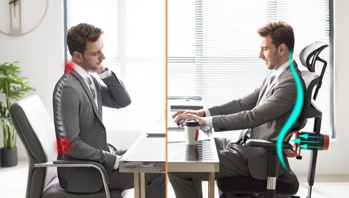 tac dung cua ghe cong thai hoc doi voi tu the ngoi va cot song